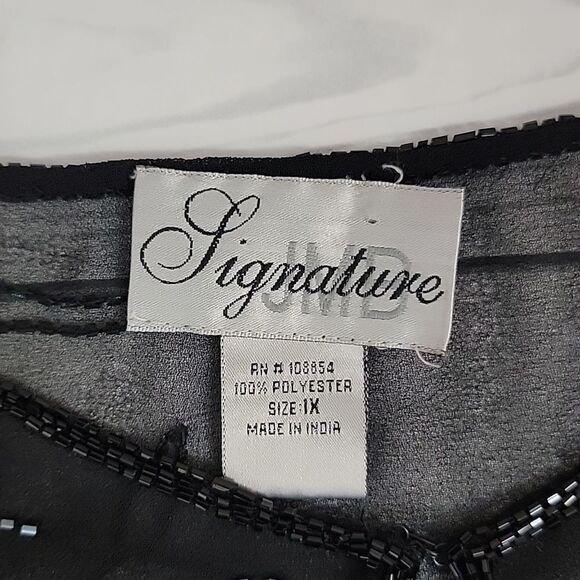 JMD Signature beaded open front sheer formal wear Women's Size 1X - Picture 10 of 12